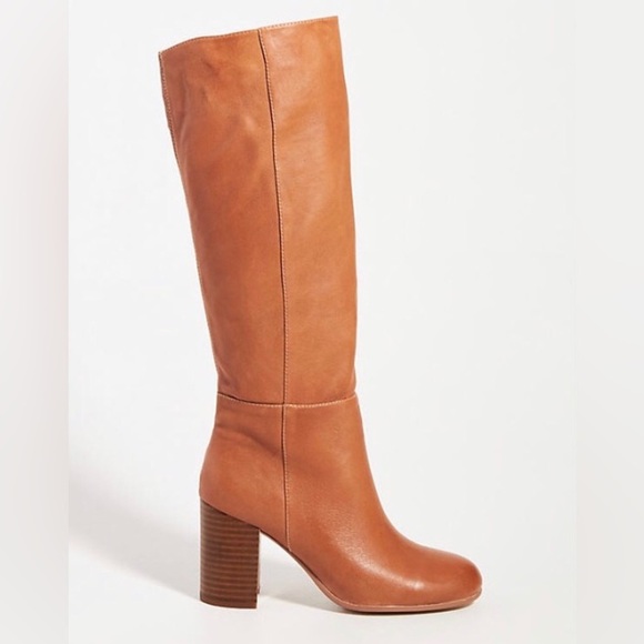 Wynona Leather Boots Tall Silent d  | Sz 39/US 8/8.5 | Carmel Tan Brown - Picture 3 of 16